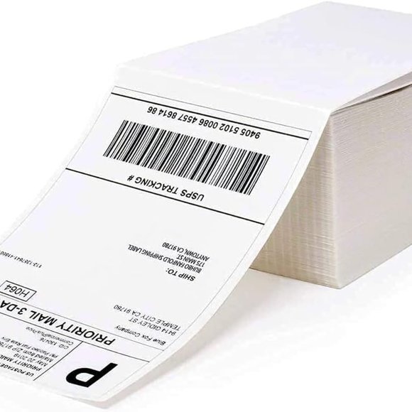 1000 4x6 Fanfold Thermal Labels Direct Shipping Label for Zebra Rollo Printer - Picture 3 of 7